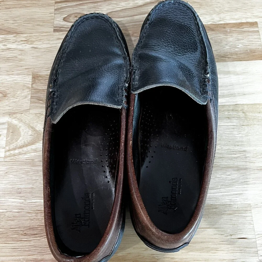 Allen Edmonds Mens Westland Black Brown Leather Loafer 8.5 Casual Classic‎